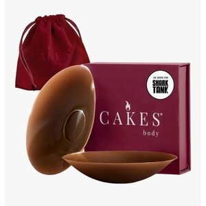 Cakes Body Reusable Silicone Nipple Covers Non-Adhesive Brown Plus